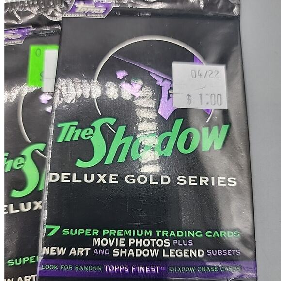 The Shadow Deluxe Gold Series Movie Trading Cards 13 Packs Price Tag Visible - Picture 2 of 6